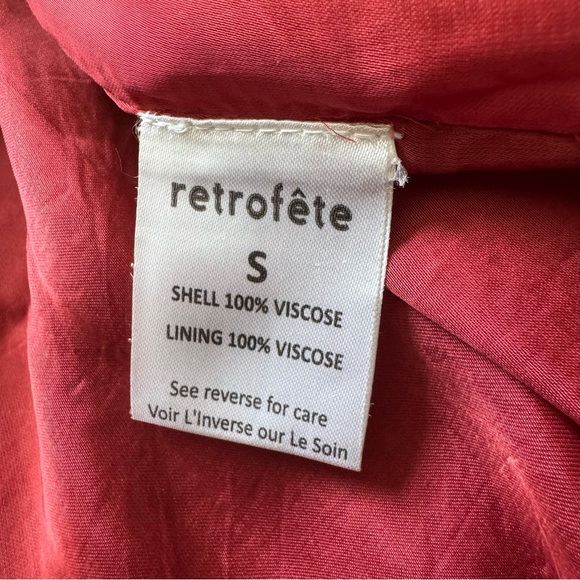 Retrofete Tilly Sequined High Neck Cocktail Red Sleeveless Midi Dress size Small - Picture 11 of 12